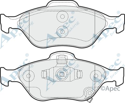 APEC BRAKING Piduriklotsi komplekt,ketaspidur PAD1543